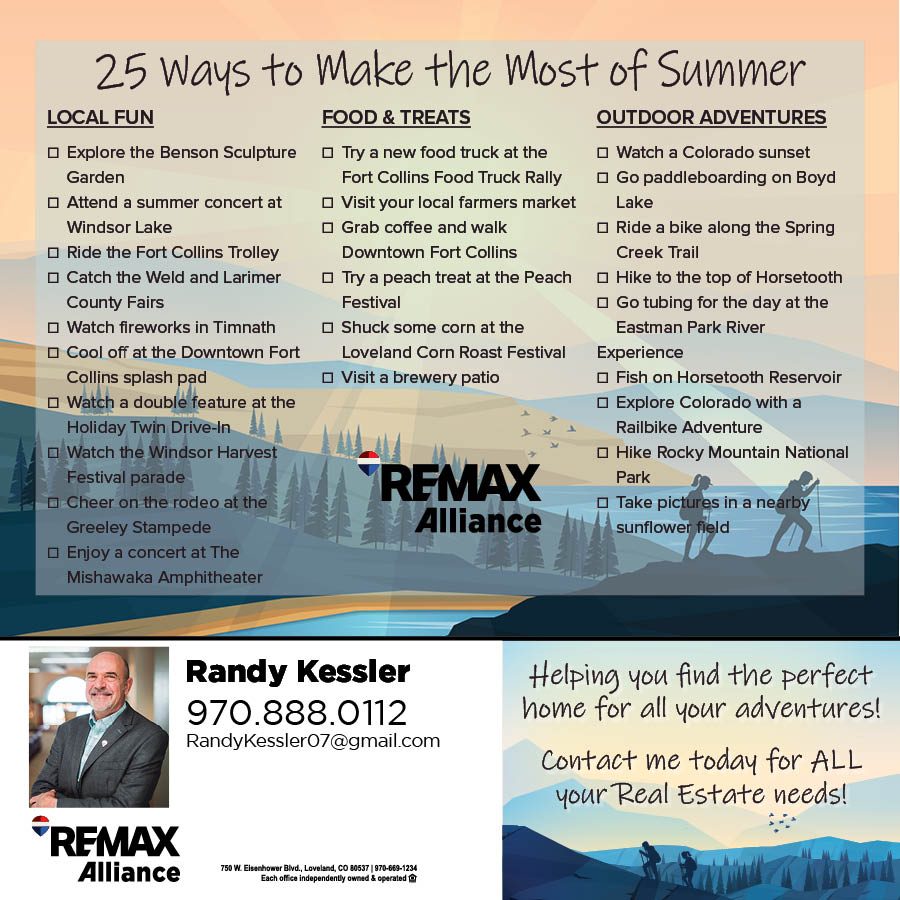 RKessler07's tweet photo. 25 Ways to Make the Most of Summer in NOCO !!
Contact Randy Kessler at 970-888-0112 to create your winning strategy today. Have an Amazing week ahead 📷 https://t.co/NXXQWFvtxG