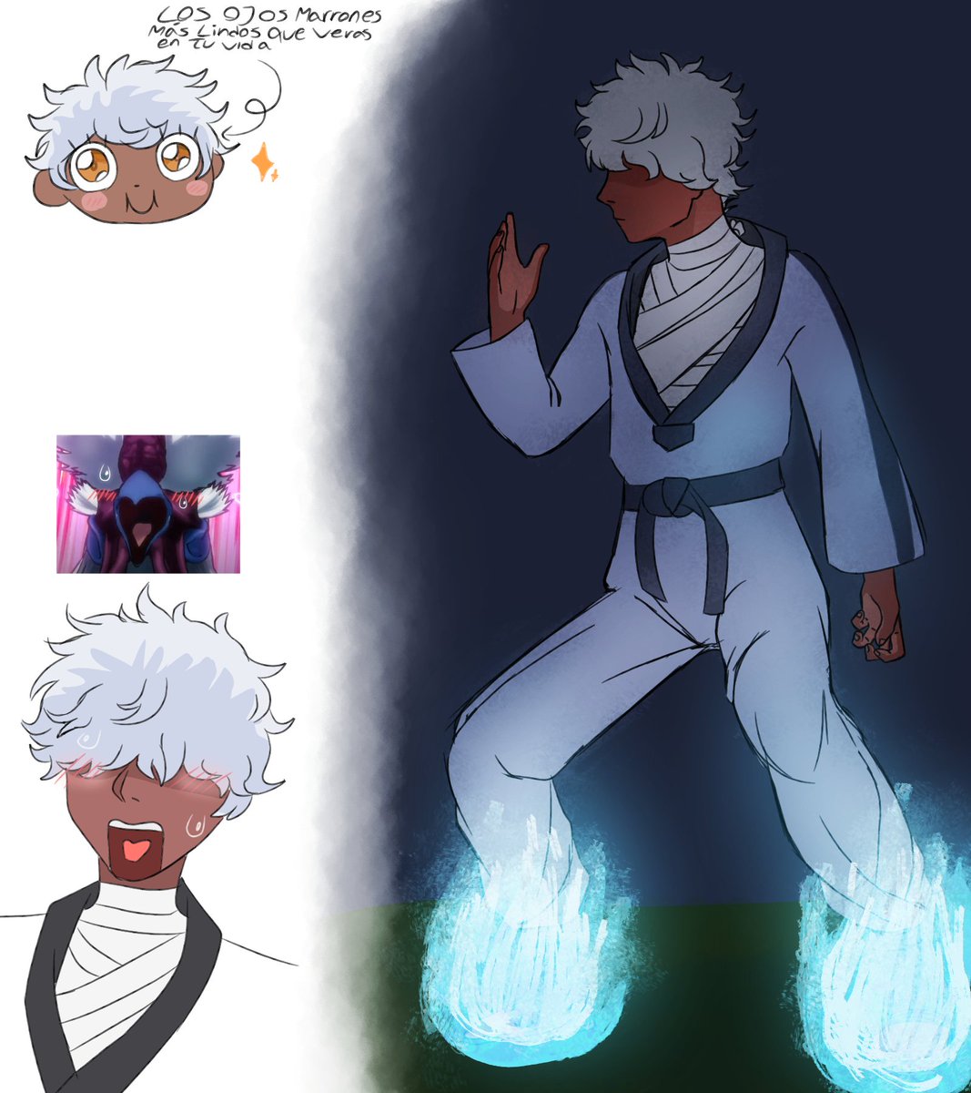 Salsabolonesa_'s tweet photo. tengo que admitir que me gusta mucho el personaje de Keisuke, asi que lo hice en una versión humana!!🧡
aun estoy intentando mejorar en las poses https://t.co/s1O5ohAk3V