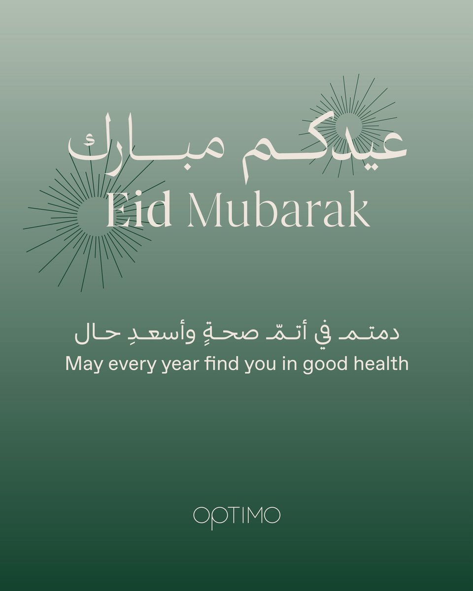 Optimo_club's tweet photo. عائلة أوبتيمو تهنئكم بحلول عيد الأضحى المبارك، متمنين لكم أياماً تملؤها البهجة والرفاهية. 
نسعد بمشاركتكم لحظات العيد في مرافقنا وفق المواعيد الموضحة.

كل عام وأنتم بخير. https://t.co/B3tlhIJICe