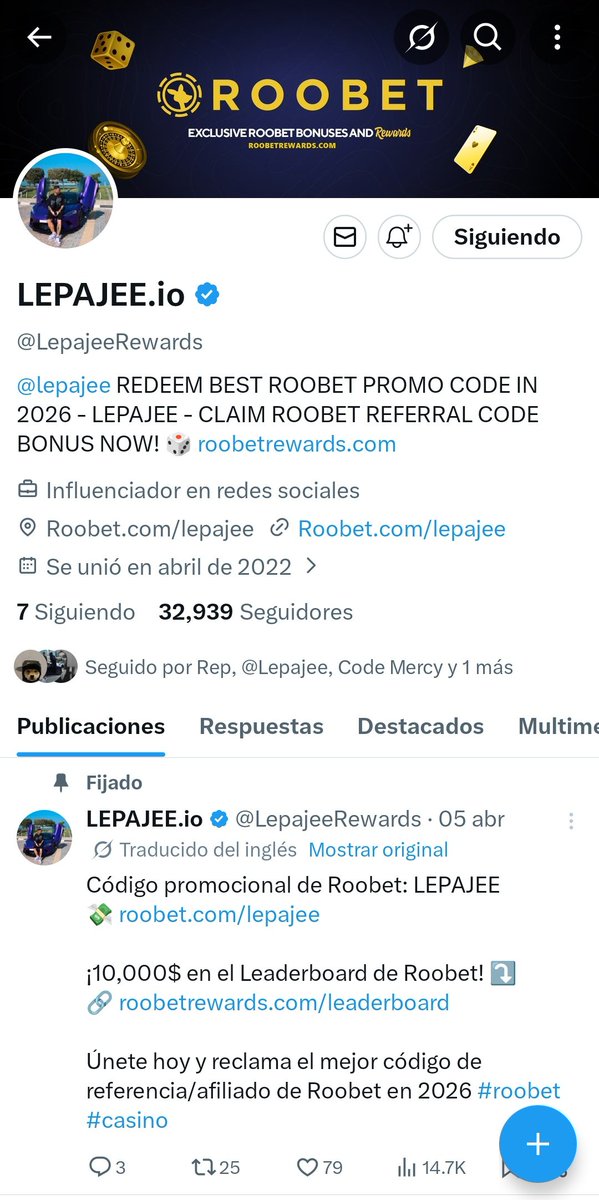 Syznider_'s tweet photo. @Lepajee @LepajeeRewards Thanks you 🙌🏻
Roobet ID: Lisandrof9 https://t.co/W26FVf4Igo