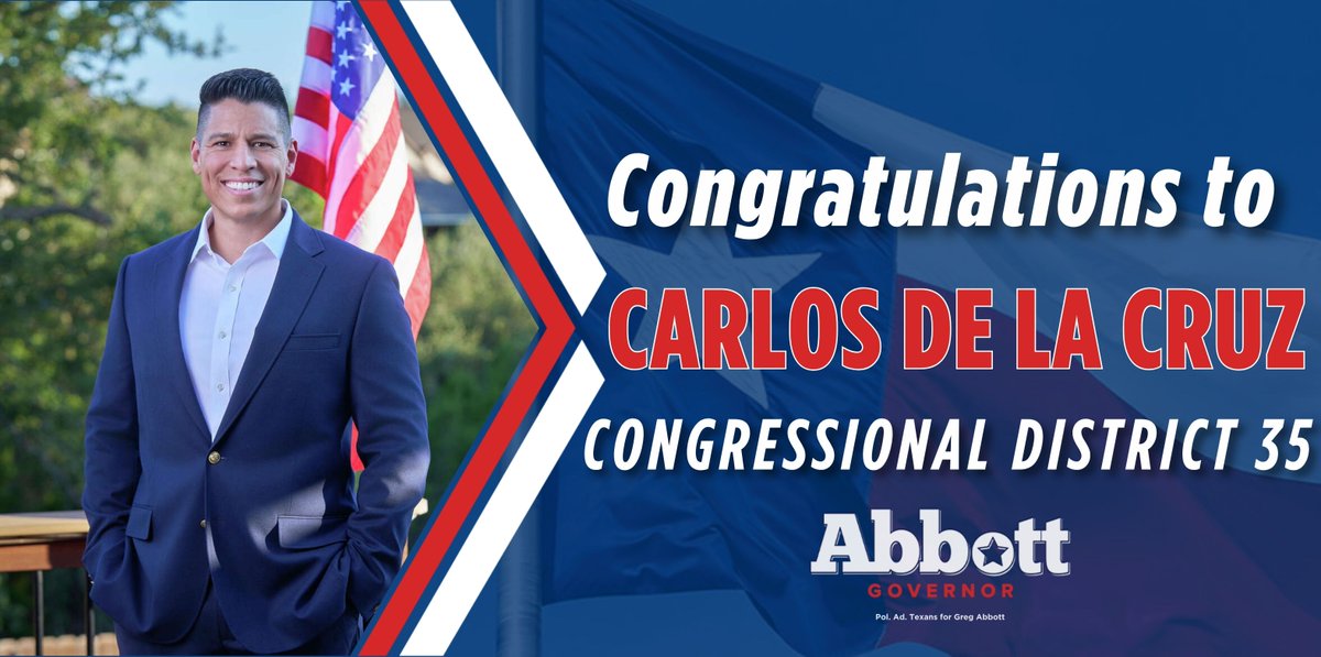 GovHotWheels_TX's tweet photo. ELECTION ALERT 🚨

Awesome job, @CarlosForTexas.

Let's Roll! https://t.co/vGSrbqxpzd