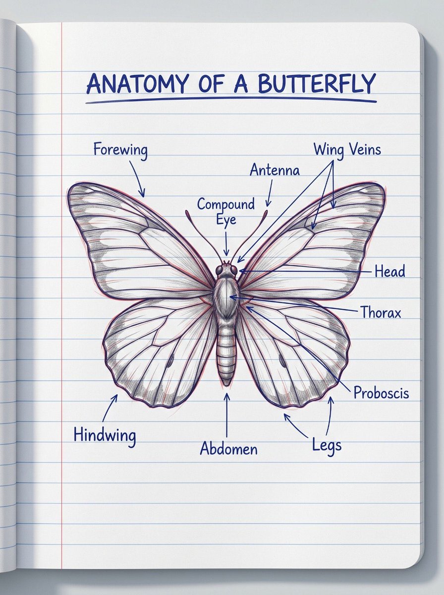 LearnologyX's tweet photo. Anatomy of a butterfly 🦋 https://t.co/1m4dlQFpSR