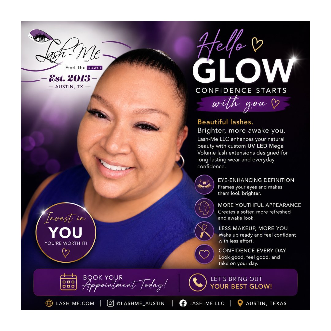 lashmellc's tweet photo. UV LED Mega Volume lashes designed for fuller lashes, brighter eyes, and long-lasting retention. Waterproof, sweat-resistant, and instantly cured at Lash-Me LLC in Austin. https://t.co/bWzMP4zU7s https://t.co/ngWcRSHK7u