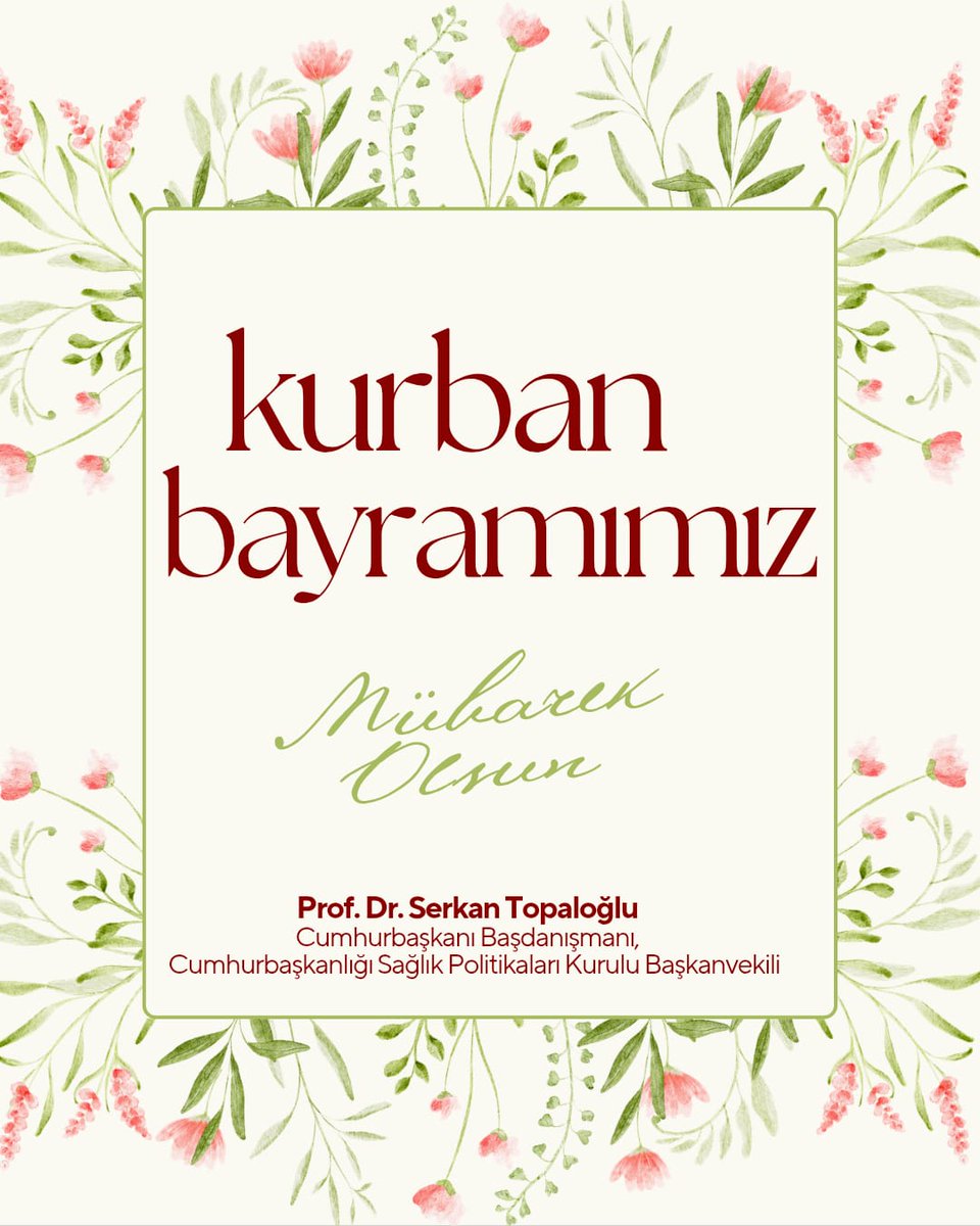 Prof. Dr. Serkan Topaloğlu tweet media