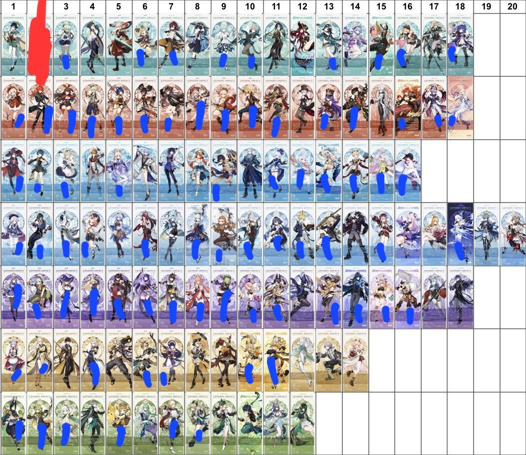 HanderLuc's tweet photo. Anemo - 9/17
Pyro - 16/18
Hydro -11/16
Cryo - 13/20
Electro - 15/18
Geo - 7/14
Dendro - 6/12 https://t.co/NQiTULSFG7