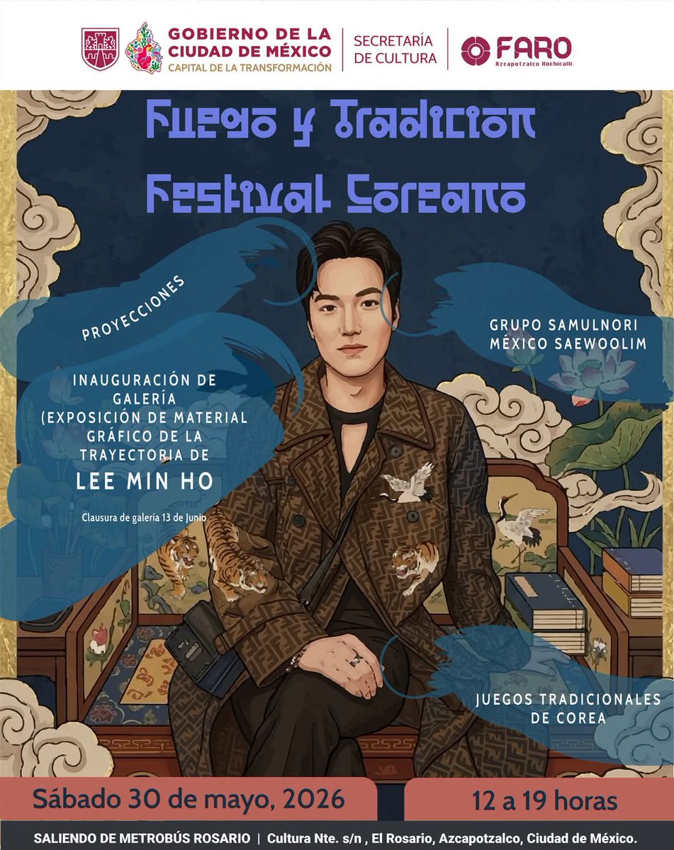 TeresaMorces's tweet photo. ¡A 4 días de vivir la ola coreana al máximo! Ven a conocer el gran trabajo de montaje de #MinozMexicoOficial. Nos vemos este sábado 30 de mayo a las 13:00 hrs en la inauguración en el @FAROAzcapo. #FuegoYTradicion Festival Coreano #HallyuFestivalCoreano #LeeMinHo 🇰🇷🥰🇲🇽 https://t.co/Uyabx2erWA