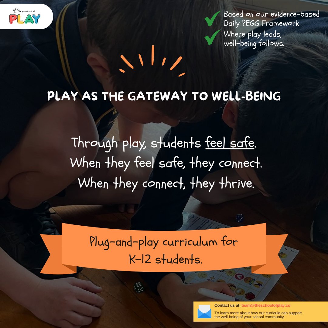 schoolofplayco's tweet photo. Big learning starts with strong foundations.

The Kindergarten Well-being Curriculum supports well-being, belonging, confidence, and friendship skills from the very beginning.

📩 Book a discovery call: team@theschoolofplay.co https://t.co/sT9PPVKeye