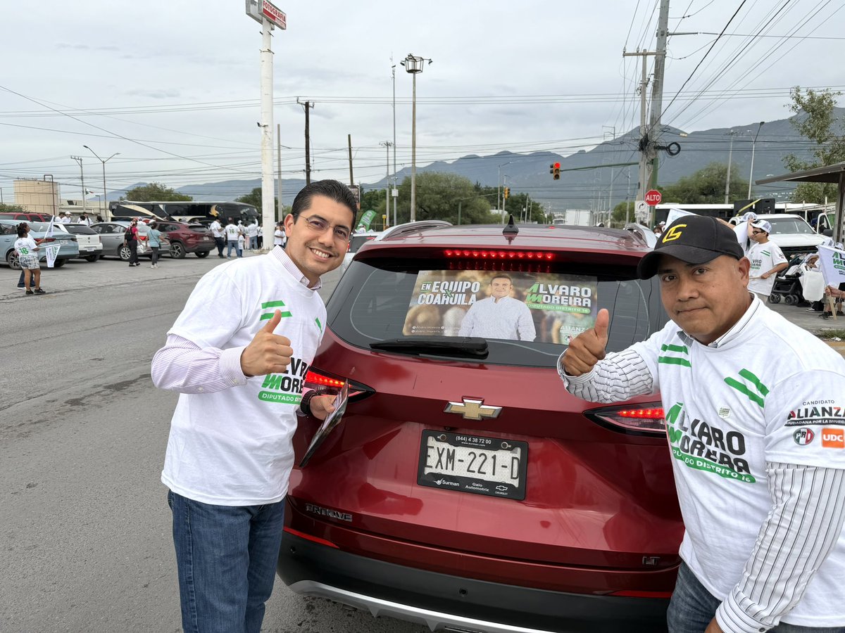 julio_long11's tweet photo. En #Saltillo seguimos con todo el ánimo apoyando a nuestro amigo Álvaro Moreira candidato a Diputado Local del Distrito 16 por la #AlianzaCiudadana #PorLaSeguridad 

📍Crucero prolongación urdiñola 

VOTA #PRI este 7 de junio 🟢⚪️🔴 https://t.co/I6Un7aQmpP