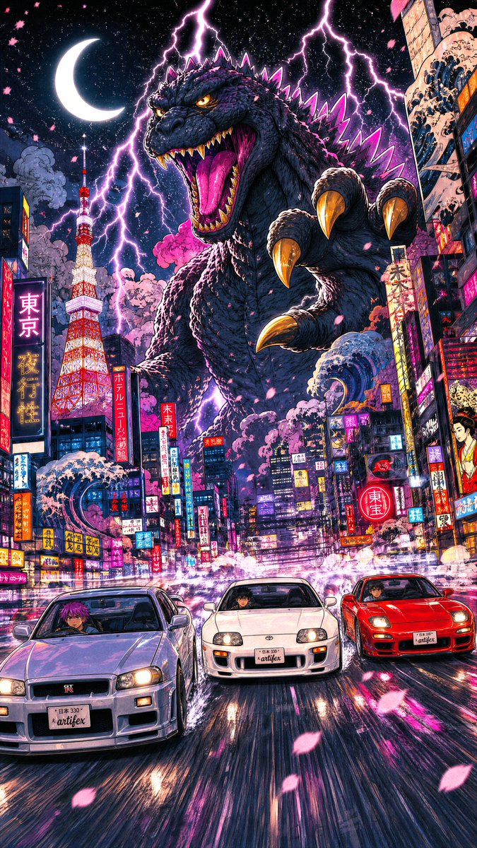 ArtifxAI's tweet photo. Legends of Tokyo. 🗼 🌙 https://t.co/TahrpqnRGB