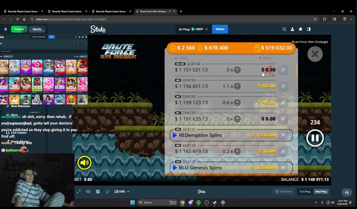 ml33x's tweet photo. This "im tired, got 2h of sleep" excuse is kinda lame ngl because he spends 5h+ more gambling and another 10h playing deadlock off stream.  😭😭 https://t.co/QLBaxDqV3B