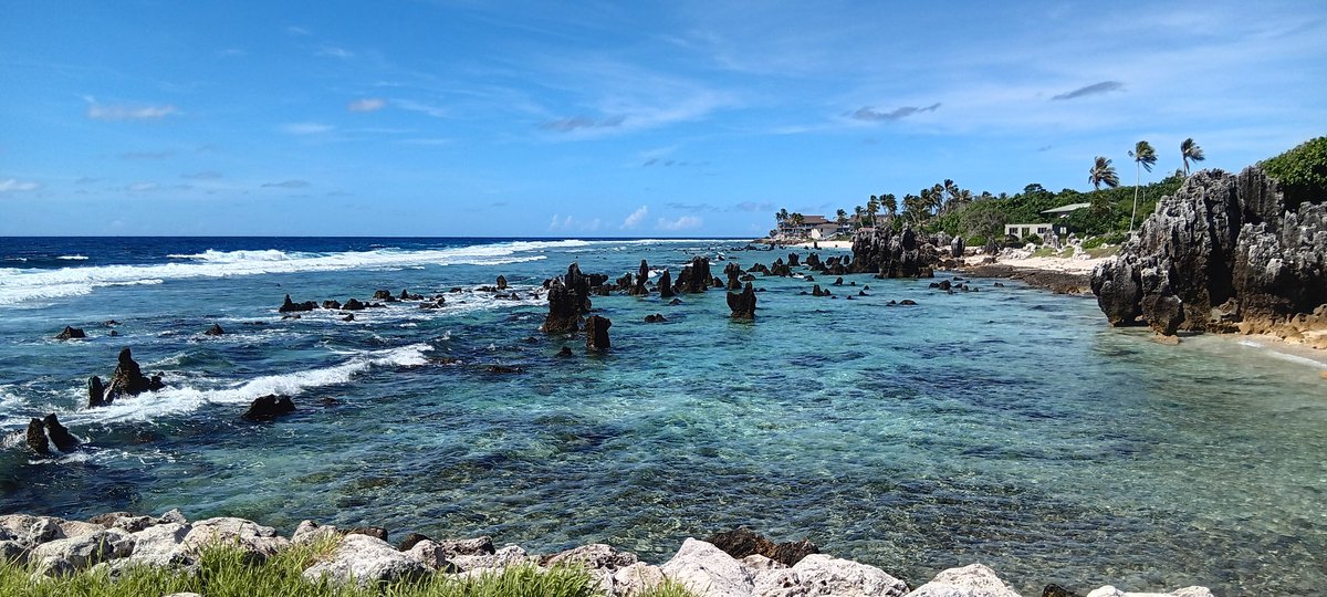 ChrisDurman's tweet photo. Visited Nauru a fortnight ago, and have left breathless as to its beauty, warmth of the people. It is a nation with a wonderful future. Kids surfing at the airstrip, waves all year. Fly from Brisbane, or Fiji :) https://t.co/XFtsz31CGb