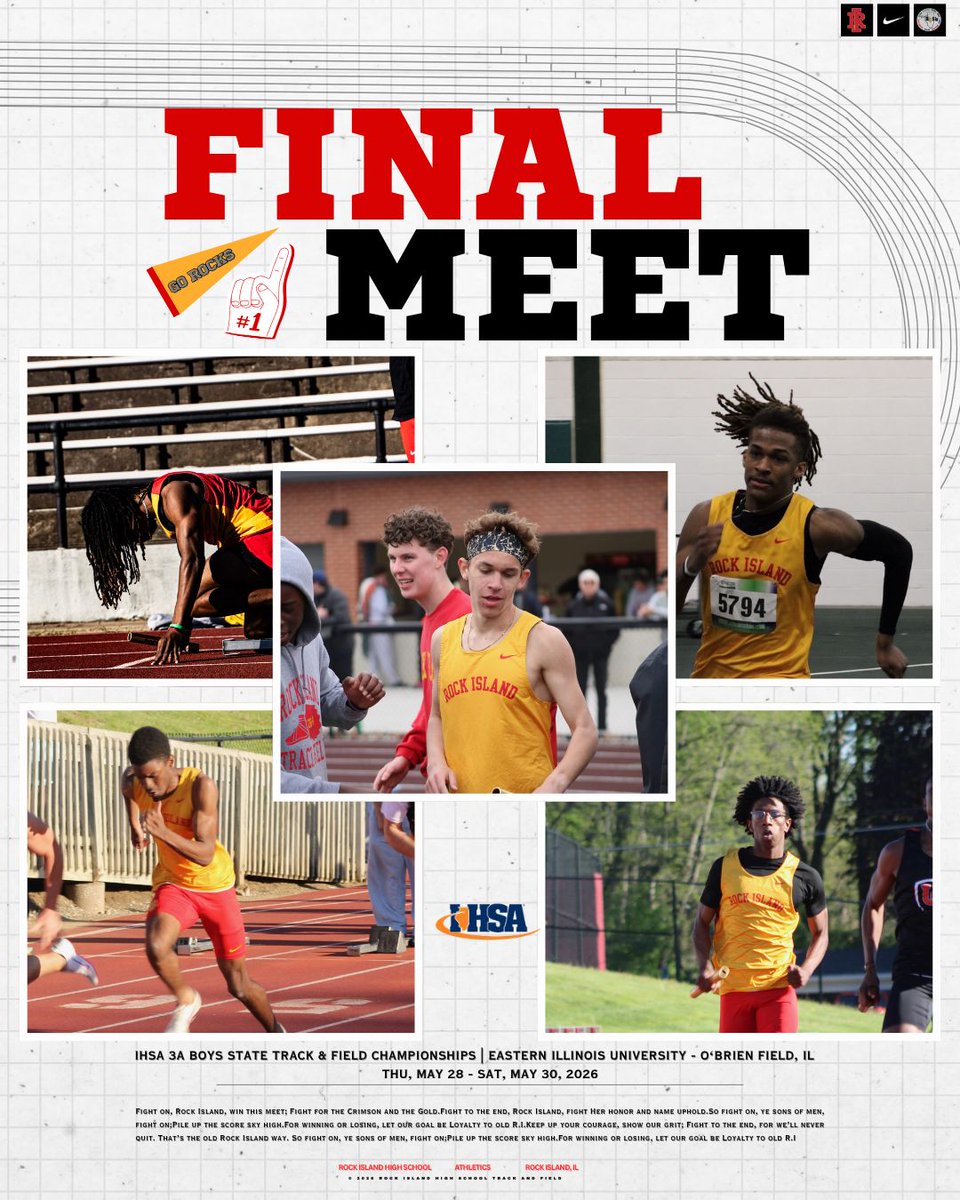 rihs_track's tweet photo. Final Stop: IHSA STATE FINALS
Buy Tickets &amp; Watch Live Broadcasts: https://t.co/9s0zLszjvf https://t.co/z0lVbPoIYR