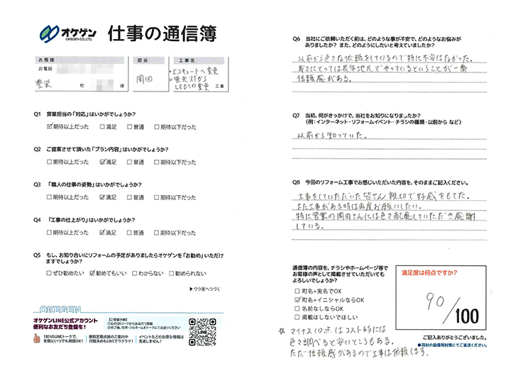 okegentw's tweet photo. 新しいお客様の声が届きました！
工事をしていただいた皆さん、親切で好感をもてた。特に営業さんには色々配慮していただき感謝している。
豊田市豊栄町 S様　エコキュート・LED照明リフォーム　岡田
https://t.co/fD4m5SWxNQ
#エコキュート　#LED　#リフォーム　#豊田市　#お客様の声 https://t.co/Z0y8KO5RQC