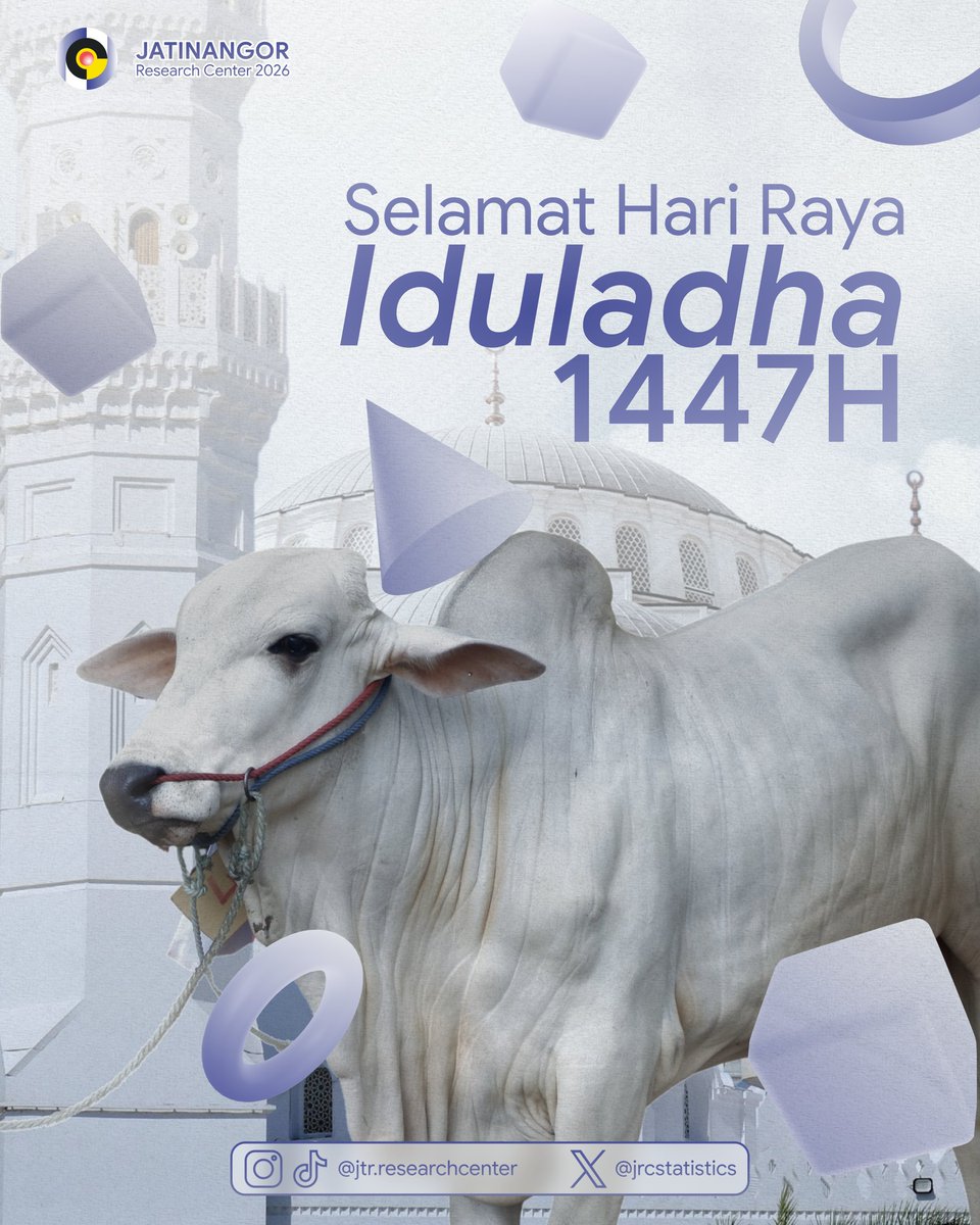 jrcstatistics's tweet photo. Selamat Hari Raya Idul Adha☪️🐐

Berkorban bukan berarti kehilangan, mengikhlaskan bukan berarti menyerah, dan memberi bukan berarti mengurangi. Semoga benih yang kita ikhlaskan hari ini akan tumbuh menjadi pohon keberkahan yang menaungi diri kita sendiri serta sesama✨🤍 https://t.co/sTVSDICatM