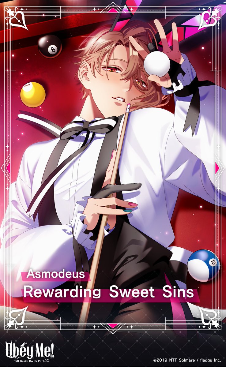 ObeyMeIDO's tweet photo. 📢 Introducing the Demon's Party: "Enchanting Bunny Showtime" Cards!

Asmodeus "Rewarding Sweet Sins"

A sweet, playful game unfolds.
Will he be the one swept away...or will it be you?

*In Card Stories, the character featured on the card appears as your partner.

#ObeymeIDO https://t.co/mppxpoU07A
