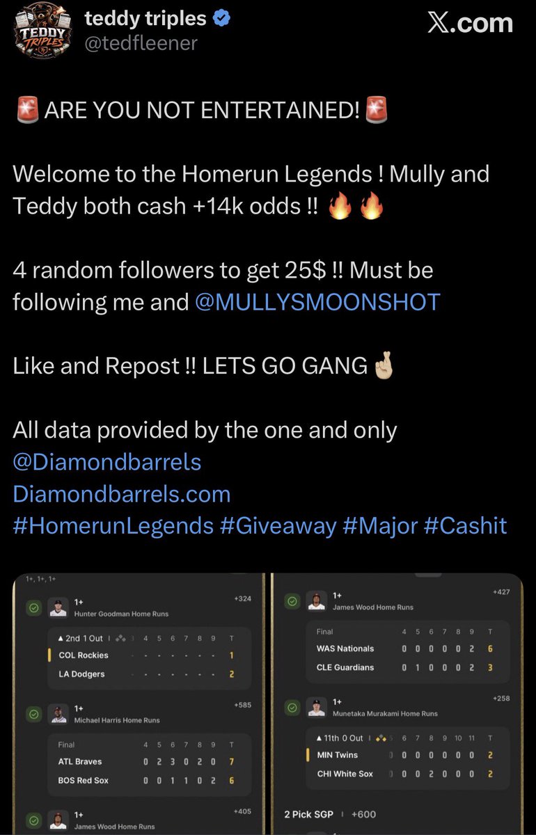 Blkeddie412_'s tweet photo. The @Diamondbarrels team is on fire
Shout out to @tedfleener @Shakala__ @MULLYSMOONSHOT 

All hit bangers tonight 

Research done by https://t.co/Im6B3fR9tU 
Code EDDIECUSTOM https://t.co/4yGgIL9mG7