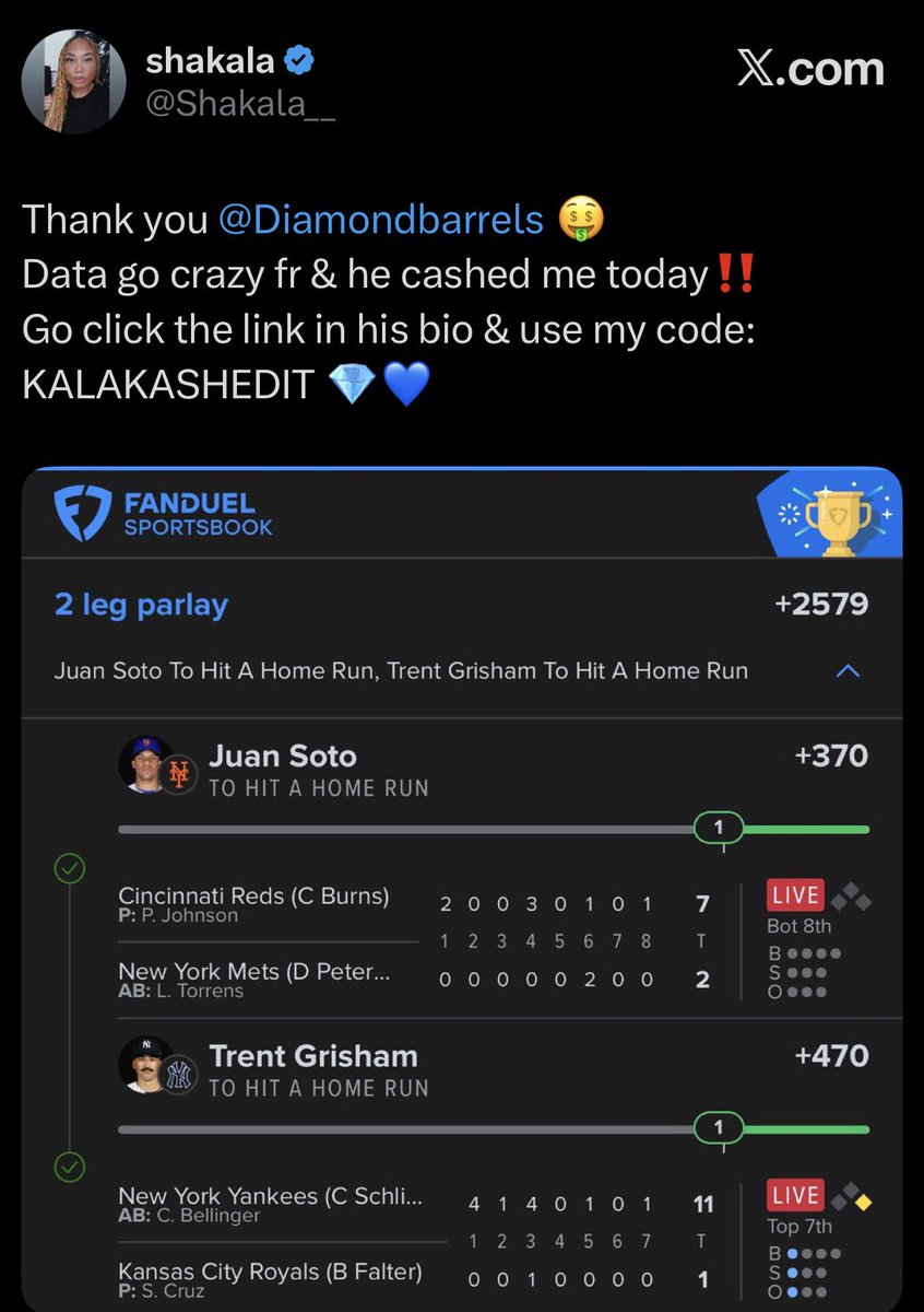 Blkeddie412_'s tweet photo. The @Diamondbarrels team is on fire
Shout out to @tedfleener @Shakala__ @MULLYSMOONSHOT 

All hit bangers tonight 

Research done by https://t.co/Im6B3fR9tU 
Code EDDIECUSTOM https://t.co/4yGgIL9mG7