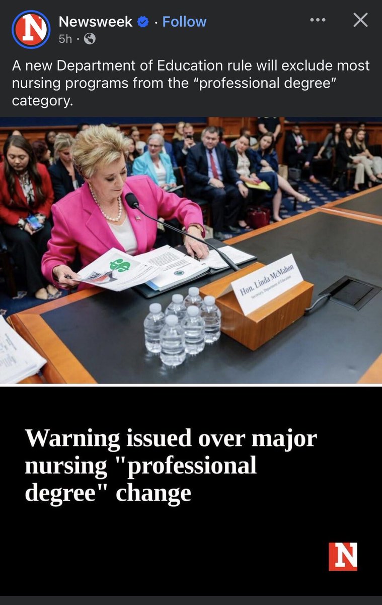 DavidOrth's tweet photo. All nurses should be voting every MAGA politician out of office. Linda McMahon isn’t qualified to run any business let alone the Dept of Education, spoilers, she’s not. She’s being told what to do. I’d say nurses should walk out in protest, that would be catastrophic https://t.co/DQSAhWbFVK