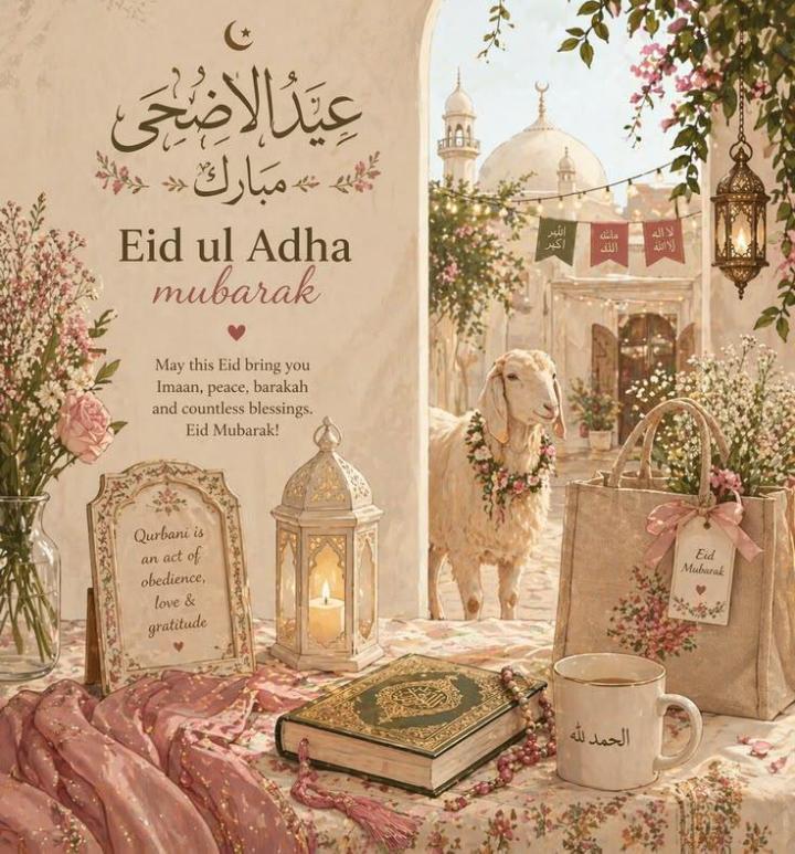 CryptoCyber12's tweet photo. Eid Mubarak to all my dear followers and the entire Ummah Muslima! 

May this blessed Eid al-Adha fill your homes with joy, your hearts with peace, and your lives with barakah. As we remember the sacrifice of Prophet Ibrahim (AS), may Allah accept our sacrifices, strengthen our faith, and unite our Ummah in love, mercy, and brotherhood.
 May the One who hears every dua grant you and your families health, happiness, and all the good of this world and the Hereafter. 
Taqabbal Allahu minna wa minkum  Eid Mubarak once again!