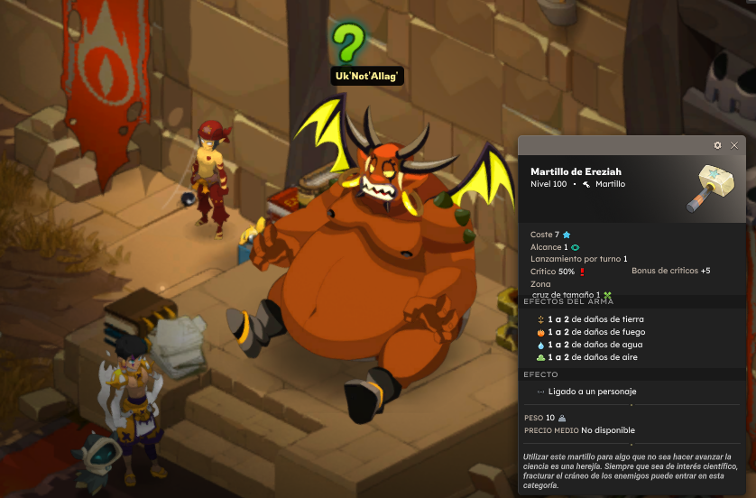 pogokiuu's tweet photo. Hoy liberamos al gordo de sus Ataduras, Y forjar este Martillo de Ereziah es algo largito, ya solo nos faltan 10 misiones para finalizar mi querida Brakmar!!! @DOFUS_EN @DOFUSfr #dofus https://t.co/jyMKwbKRWR