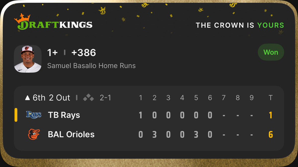 337picks's tweet photo. happy dinger Tuesday ☄️☄️☄️

Matt Olson x Jesus Sanchez +3425 homerun parlay &amp; straights ✅

Samuel Basallo +386 homerun straight ✅

catch more of my plays here in @337picks discord: https://t.co/0q0fwMSFCn

#mlb #sportsbettingx #gamblingx #draftkings #homerun #parlay #dingers https://t.co/oNSlzcvFtU
