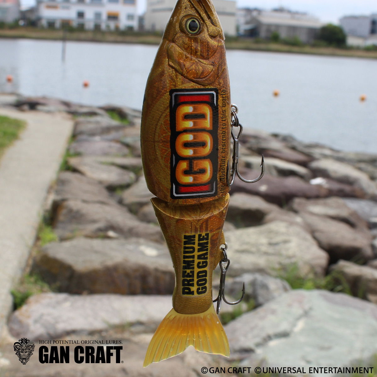 UNIMARKET_777's tweet photo. 【新商品】
今回は人気ルアーメーカー「GAN CRAFT」とのコラボルアー第5弾が登場！

スロット新機種「スマスロ ミリオンゴッド-神々の軌跡-」のデザインです！！