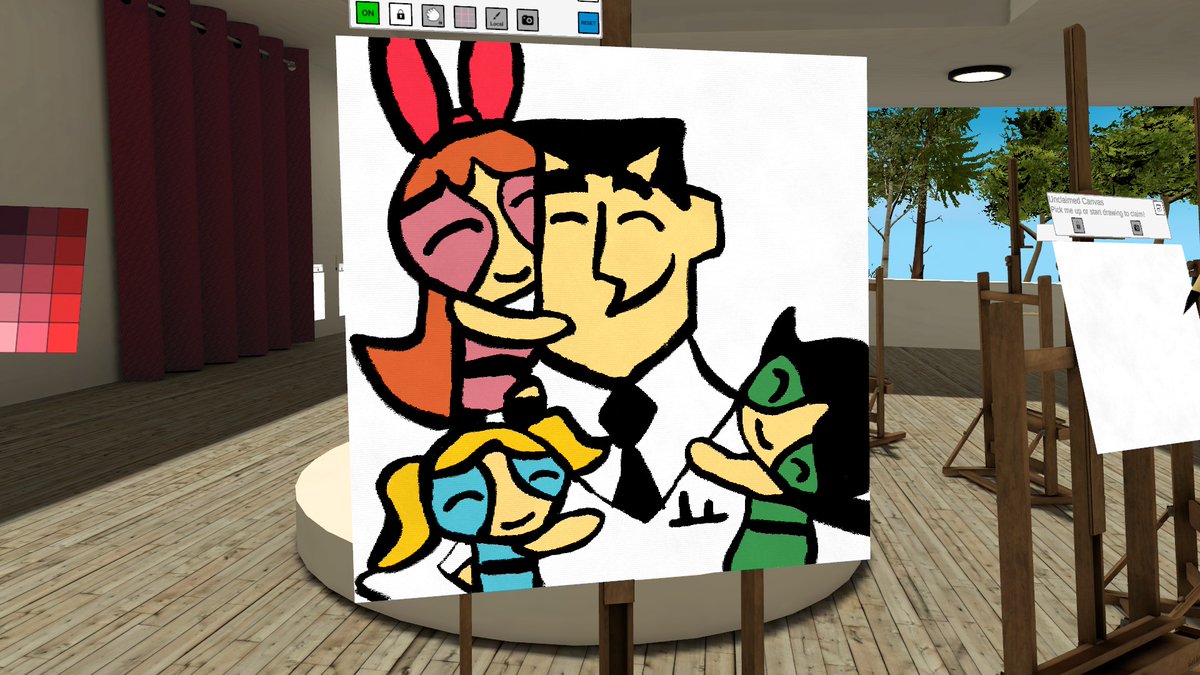 Effren18's tweet photo. Last few days ago during the night i was drawing the power puff girls with Professor Utonium hugs and for voice actor of Tom Kane R.I.P legend ๐ #tomkane #drawing #art #powerpuffgirls #professorutonium #VRC #VRChat https://t.co/ELz9vzarJt