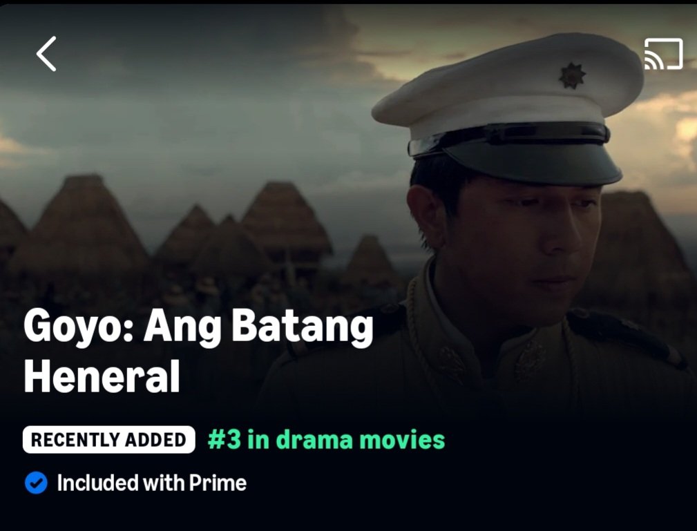 Margie513446's tweet photo. Nasa list na rin ng Top Movies sa Prime Video PH ang #Goyo #PauloAvelino @TBAStudiosPH

KIMPAU KOPINO SOON

#KopinoOnPrime https://t.co/ygk9vnCd6t