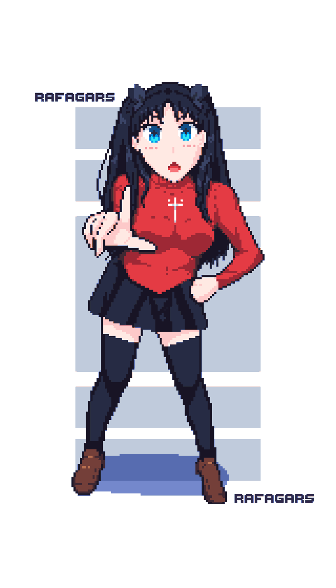 RafaGars's tweet photo. I had done a bunch of Rin Tohsaka from Fate Stay Night fanarts these past few days to practice and improve, also cause she's my favorite character https://t.co/ao3qke4bZX