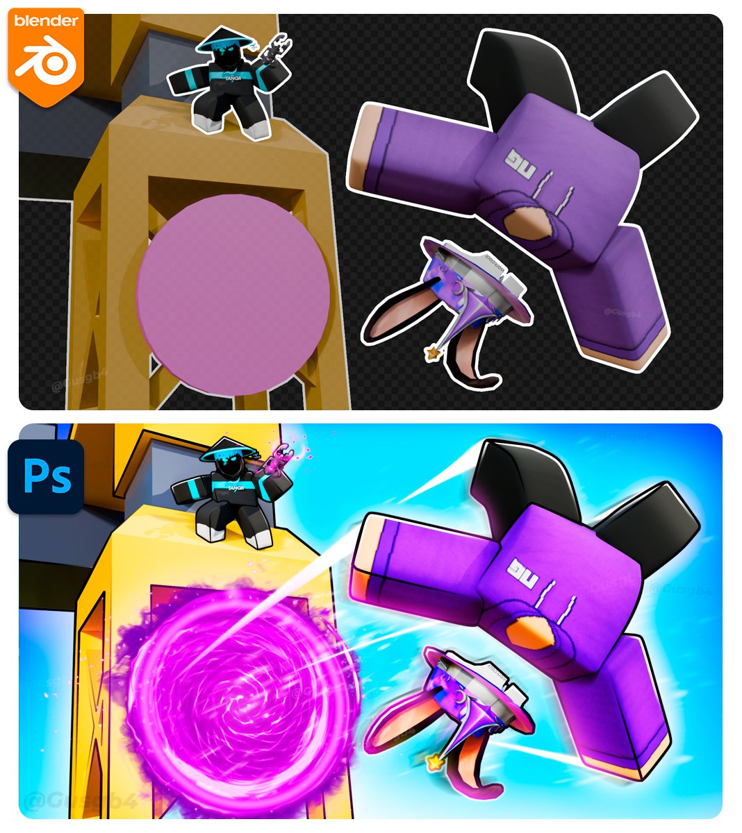 Gusgb4's tweet photo. 📝After Blender and Photoshop process!
😎Thumbnail for @/Tanqr

#ROBLOX #RobloxArt #RobloxDev https://t.co/KaShyphkg2