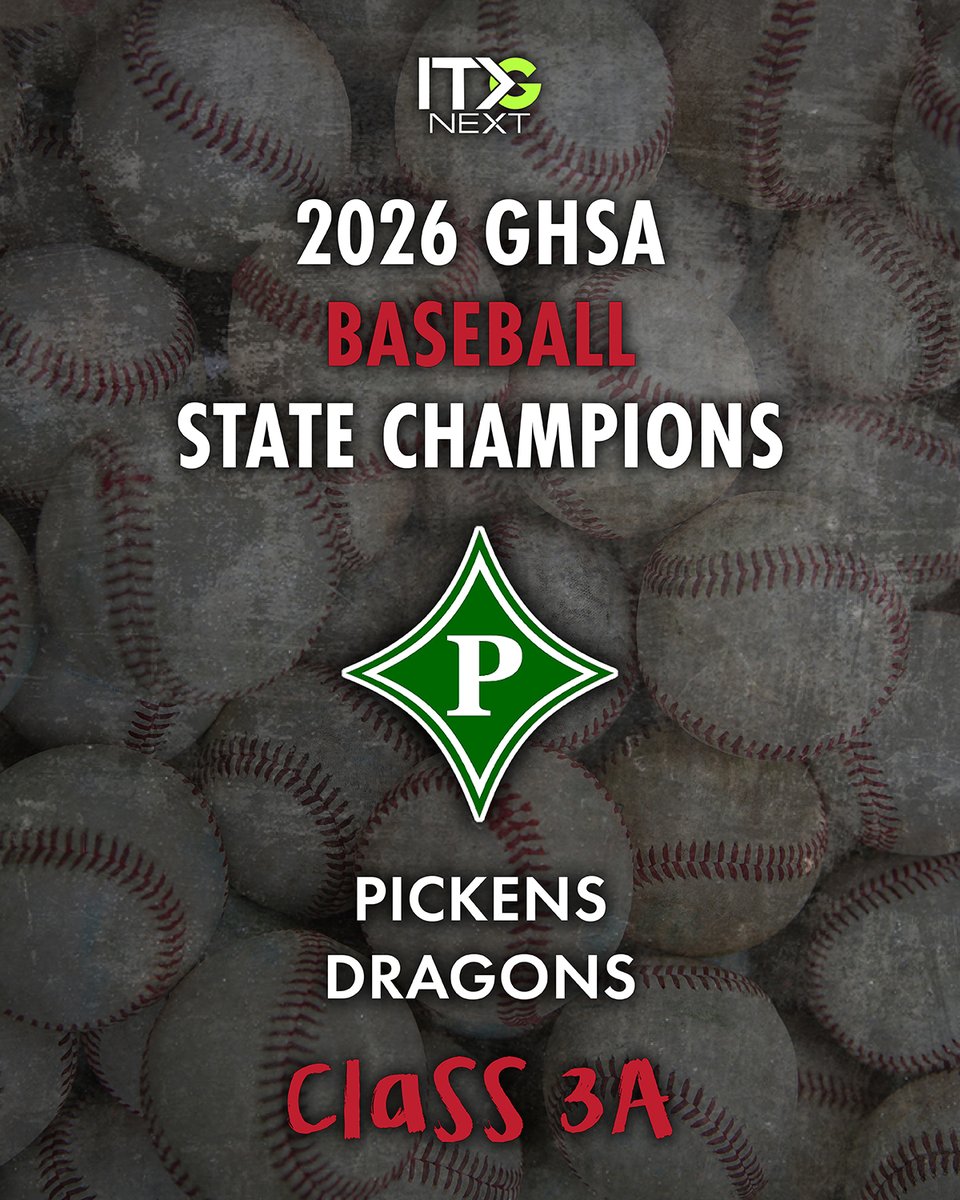 itgnext_georgia's tweet photo. Congratulations to the Pickens Dragons on winning the 2026 GHSA Class 3A baseball state championship! The Dragons took down Troup in a three-game battle, winning the third game 2-1 to capture the program’s first-ever baseball state title.

@PHSbaseballGA https://t.co/3tPHHcoavA