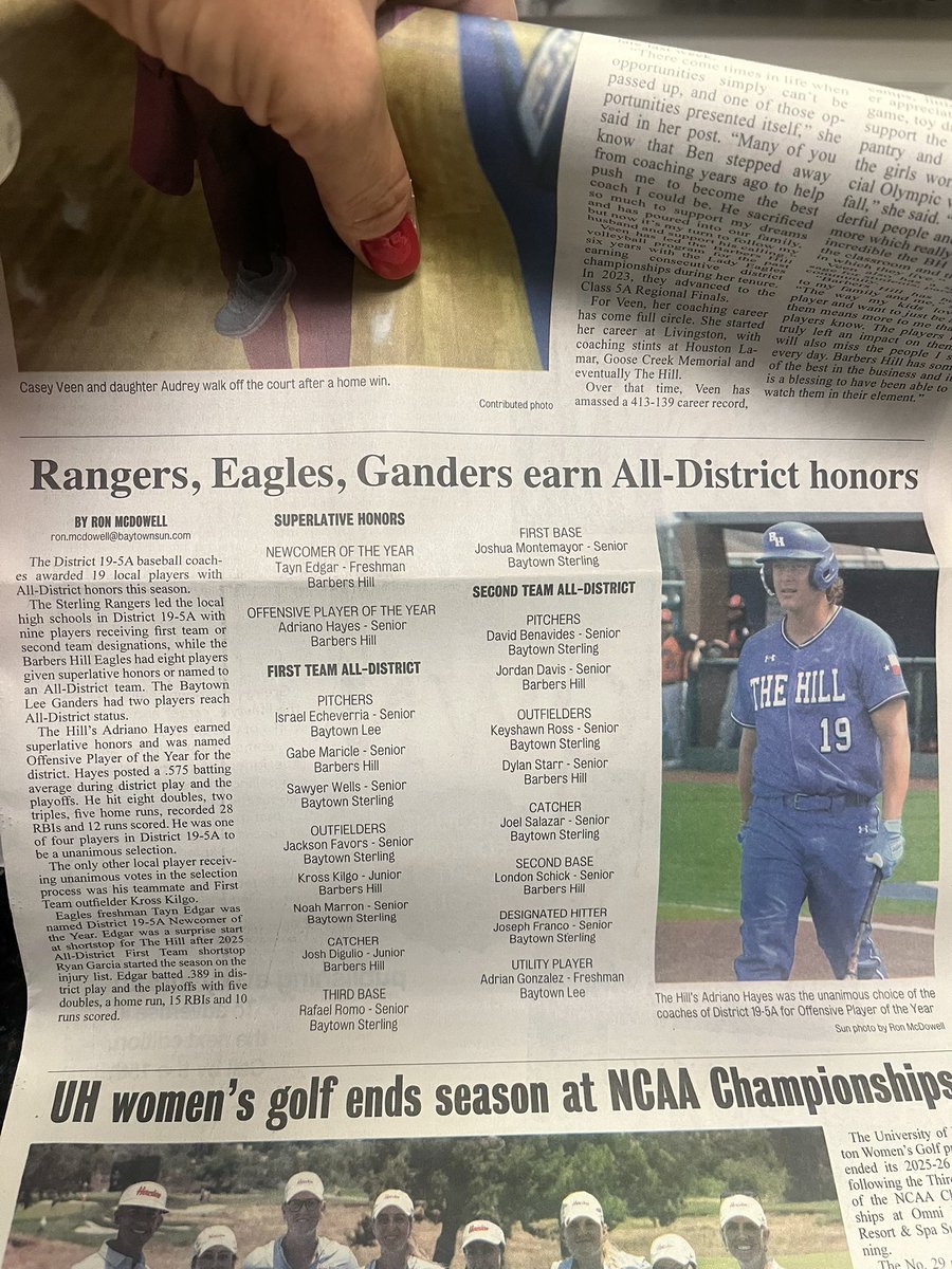 noah_marron07's tweet photo. Honored to earn First Team All-District for the second year in a row. Thankful for my coaches, teammates, and family for all the support.  @RSS_Baseball @JustinEclavea @JoshuaClark316 @c_van28 @HoustonJackets @bryan_sturges https://t.co/4EUobSP8Rj