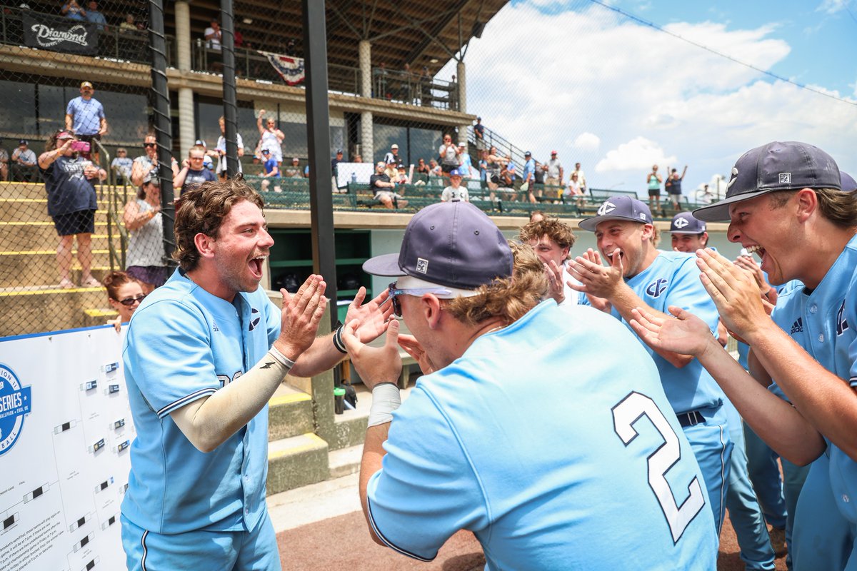 ICTritons's tweet photo. Drama in Enid! Fighting off elimination, @ICCCBaseball  advances with a 5-4 victory over Frederick on a walk-off winner! The Tritons face #3-seed Madison at 3:00 PM on Wednesday (5/27) for a spot in the final four! 🔱⚾️ Images at https://t.co/3ZyF1kepue #TritonNation #RTR https://t.co/tJyrOWOdDo