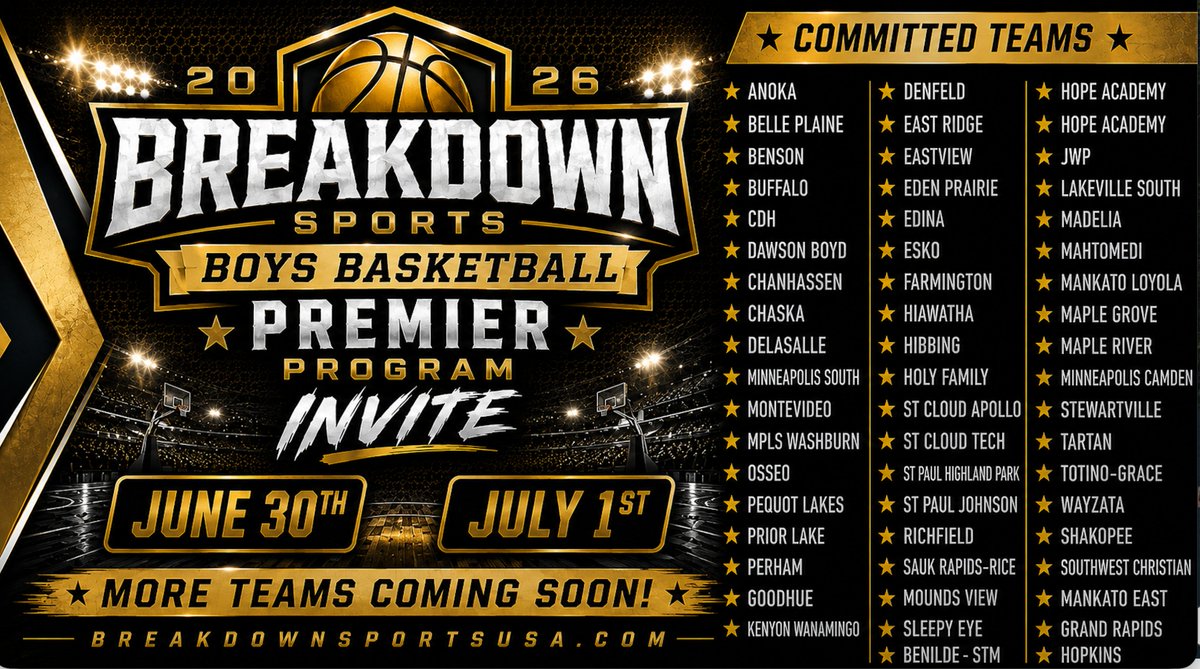 BreakdownUSA's tweet photo. The summer's BOYS MEGA EVENT is going to be unbelievable!  We have more power programs committing in the next few days, they keep coming! https://t.co/yWeQjJQ4uk