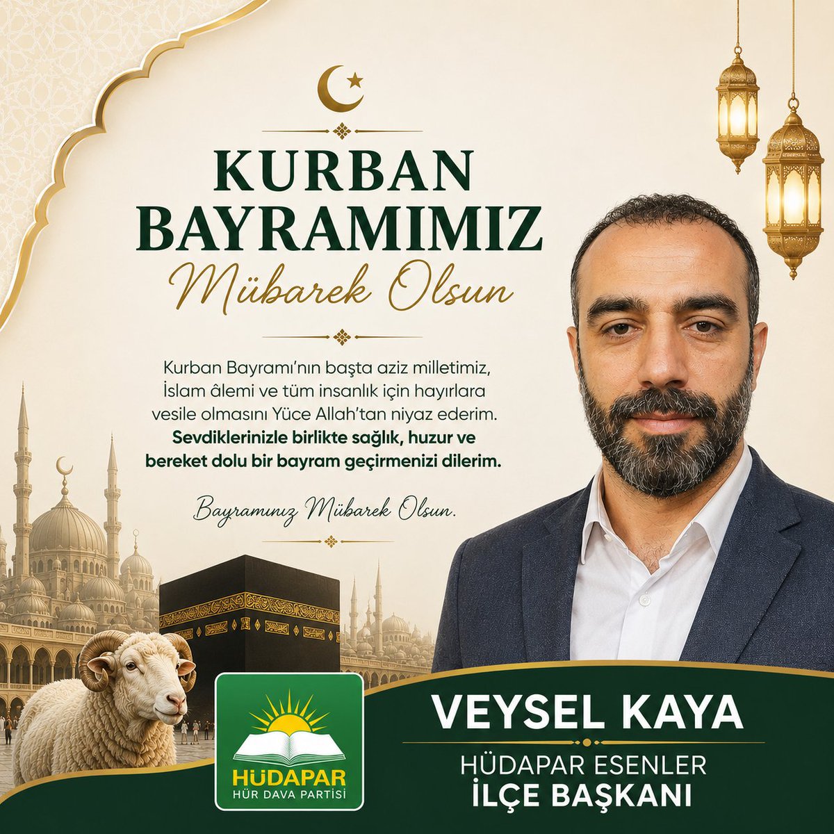 uveys_ky's tweet photo. Kurban Bayramı’nın; başta aziz milletimiz olmak üzere İslam âlemine ve tüm insanlığa hayırlar getirmesini Yüce Allah’tan niyaz ediyorum.

Paylaşmanın, kardeşliğin ve dayanışmanın en güzel şekilde yaşandığı günlerin; hanelerimize huzur ve bereket getirmesini temenni ediyorum. https://t.co/pnH85XfXiV
