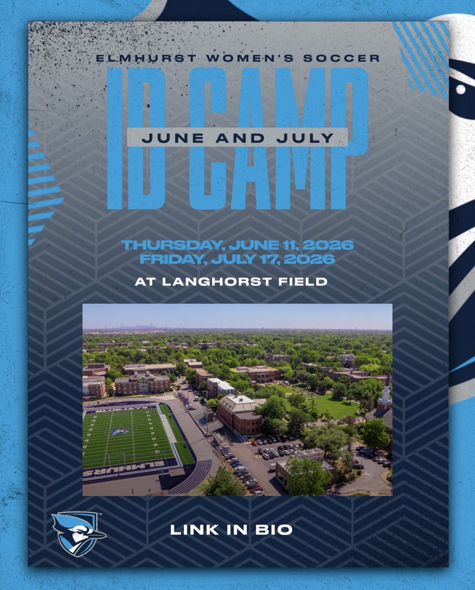 ElmhurstU_WSOC's tweet photo. Summer ID Camps are right around the corner! Grab your spot and show us what you’ve got!  Link in bio. #flyjaysfly https://t.co/KQkp8SMZOl