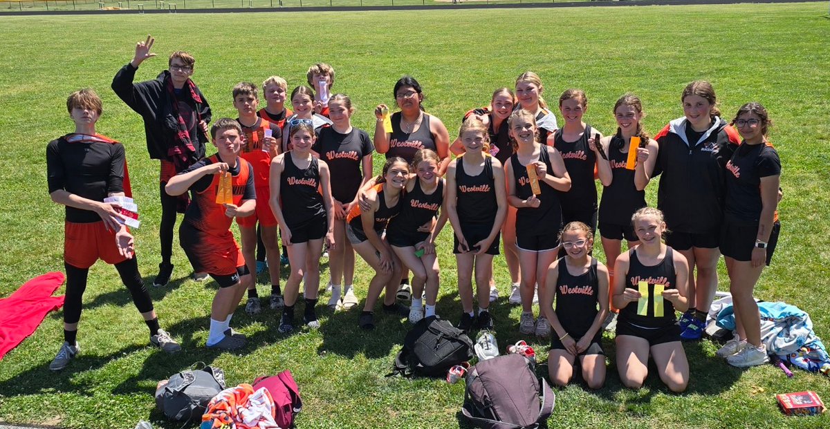 WestvilleTFCC's tweet photo. 🖤🧡 HISTORY MADE AT PCC 🧡🖤

Westville MS Boys placed 4th overall &amp; Girls placed 5th overall, BOTH highest finishes in school history at the PCC Championships 🌊
🔥 Only 7 boys competed 🔥 4 athletes scored majority of team points 🔥 Boys were only 10 pts from tying for 3rd https://t.co/5ZFRJlYtVH
