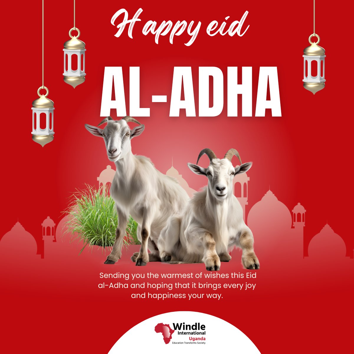 WindleUganda's tweet photo. Eid Mubarak from Windle International Uganda !

May this Eid al-Adha inspire compassion, sacrifice, and unity in our communities. Wishing you and your loved ones peace, joy, and abundant blessings today and always. 

#EidAlAdha #EidMubarak #WindleInternationalUganda #Community #Education