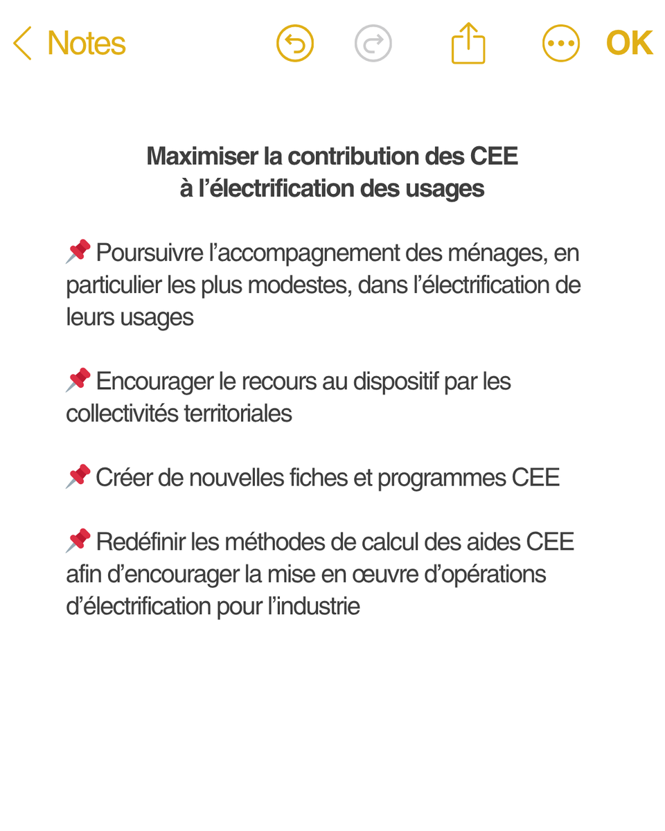 ufelectricite's tweet photo. Fin mars, le Premier ministre @SebLecornu a confié à la ministre de l'Energie @MaudBregeon une mission de deux mois visant à renforcer la contribution du dispositif des Certificats d'économies d'énergie (CEE) à l'électrification des usages afin de réduire la dépendance de la France aux énergies fossiles importées.

A l’aube de sa sixième période, le dispositif fait face à des tensions croissantes, notamment en raison d’un déséquilibre entre le niveau d’obligation fixé par l’Etat et les gisements d’opérations d’efficacité énergétique réellement accessibles. Ce déséquilibre vient fragiliser un outil pourtant crucial pour #ElectrifierLaFrance.

Afin d’améliorer l’efficience du dispositif, l’UFE formule des propositions concrètes pour améliorer le fonctionnement et la transparence du dispositif, renforcer la lutte contre les fraudes et maximiser sa contribution à l’électrification des usages. L’UFE plaide en faveur d’une réflexion plus générale associant les acteurs concernés, au premier rang desquels les obligés, au regard des enjeux financiers et des impacts sur les consommateurs d’énergie.

Retrouvez nos propositions 🔎 https://t.co/jgqIvj8z5r