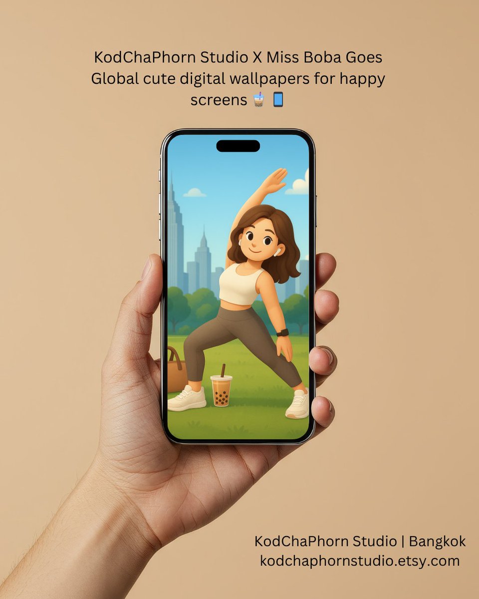 JoylyAI's tweet photo. Start your day with movement, motivation, and a little magic 🌸

This wallpaper set celebrates strength, joy, and self-care — beautifully captured in every frame. 💪📱✨

KodChaPhorn Studio | Bangkok

Shop here: https://t.co/AZGPBNq4GG

#etsy #wallpaper #Wallpapers #digitalart https://t.co/Gw7s3u4bNb