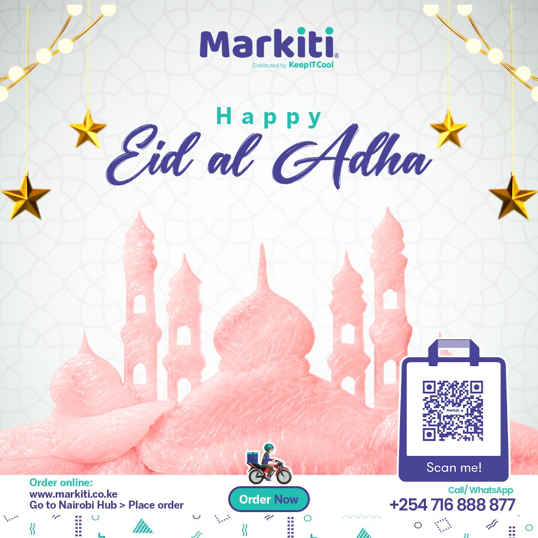 Markitiapp's tweet photo. Wishing all our Muslim family in Kenya a joyful Eid al-adha🌙

May this day bring you blessings to you and your loved ones! https://t.co/ExTES1dCjX