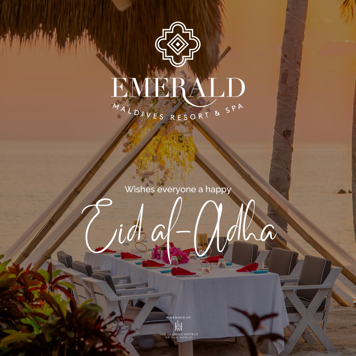 EMResortSpa's tweet photo. Wishing you and your loved ones a joyful, healthy, and blessed Eid. 

#emeraldmaldivesresortspa #NaturalElegance #NaturalFreedom #emeraldmaldives #LeadingHotelsoftheWorld https://t.co/8Tod01cijM