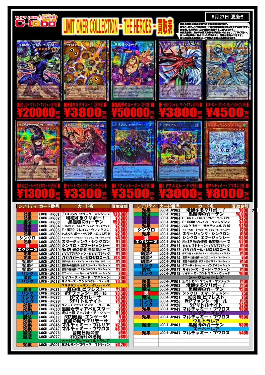 遊戯王 買取情報】 『CHAOS ORIGINS』『LIMIT OVER COLLECTION - THE