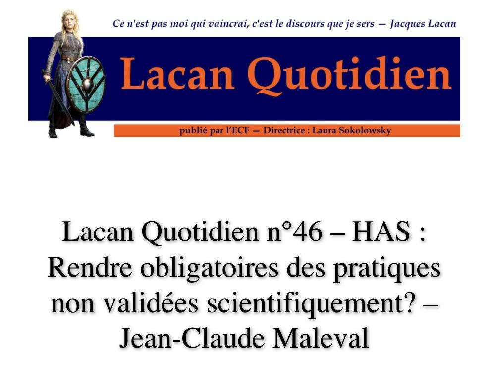 AcfAquitaine's tweet photo. HAS : Rendre obligatoires des pratiques non validées scientifiquement ? – Jean-Claude Maleval

https://t.co/4ieKG2Iodl https://t.co/qZwgB1UbRl