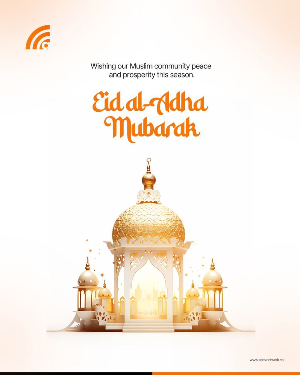 useapexnetwork's tweet photo. Wishing our Muslim community a joyful Eid al Adha Celebration 🎊 https://t.co/ilNuXa84Ls