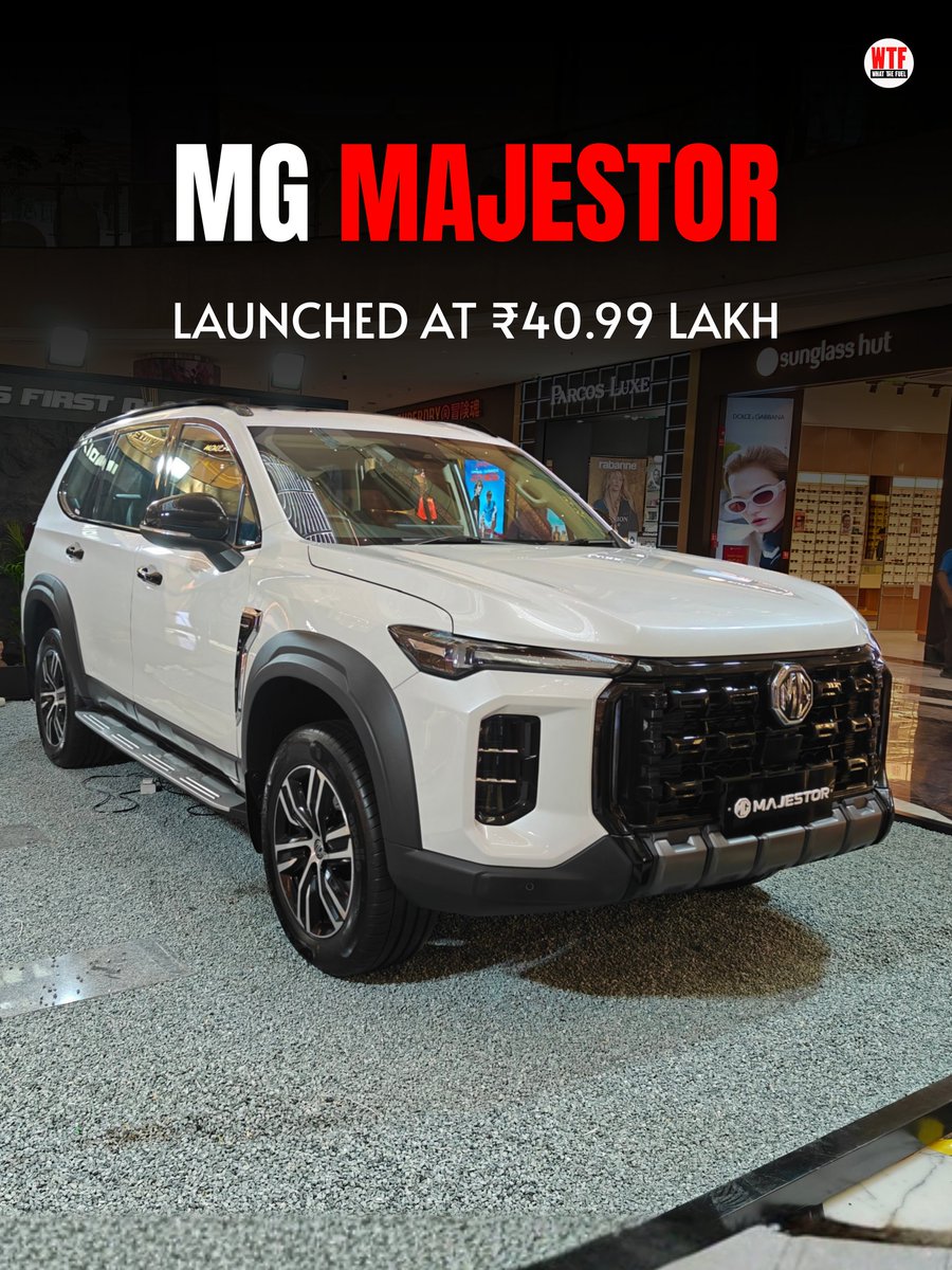 WhatTheFuel's tweet photo. The launch of the MG Majestor at ₹40.99 lakh (ex-showroom) marks another significant moment in India’s rapidly evolving premium SUV market.
What makes this launch particularly interesting is its positioning. The Majestor is clearly entering a space dominated by Toyota Fortuner https://t.co/1VQWU39sjr