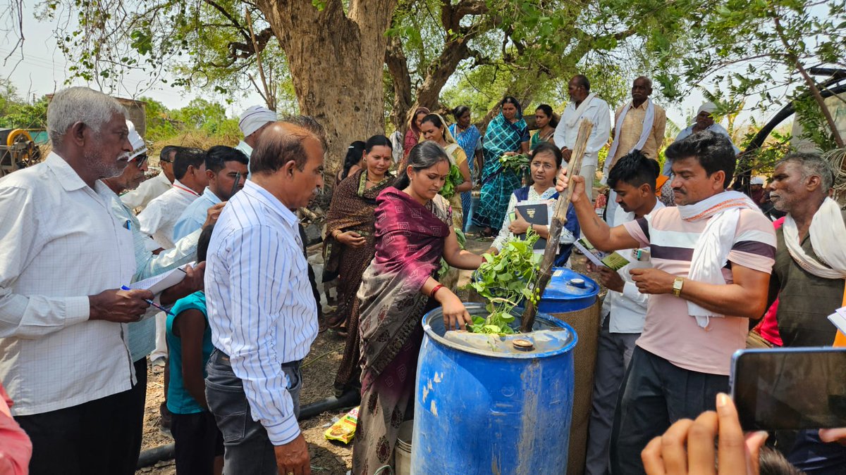 KVKAkola's tweet photo. Dr. Chaurdatta Thipse conducted a training  on Natural Farming at Village Redwa, Taluka Barshitakli  on Natural Farming on 26 May, 2026. Total of 69 farmers attended the programme. During the programme, technical guidance on natural farming practices provided to the participants. https://t.co/kjoc5tZ7Yc