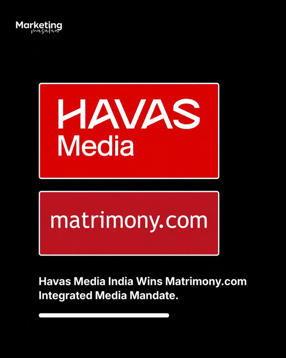 MarketingMaslaa's tweet photo. Havas Media Network India Wins https://t.co/xzgPPPmdzG Limited Integrated Media Mandate.

The agency will handle media strategy, planning and buying for https://t.co/xzgPPPmdzG across digital and offline platforms.

The win strengthens Havas Media India’s growing presence in South India and expands its portfolio of large-scale integrated media partnerships.

@HavasMediaIN | @matrimony 

#HavasMediaIndia #MatrimonydotCom
