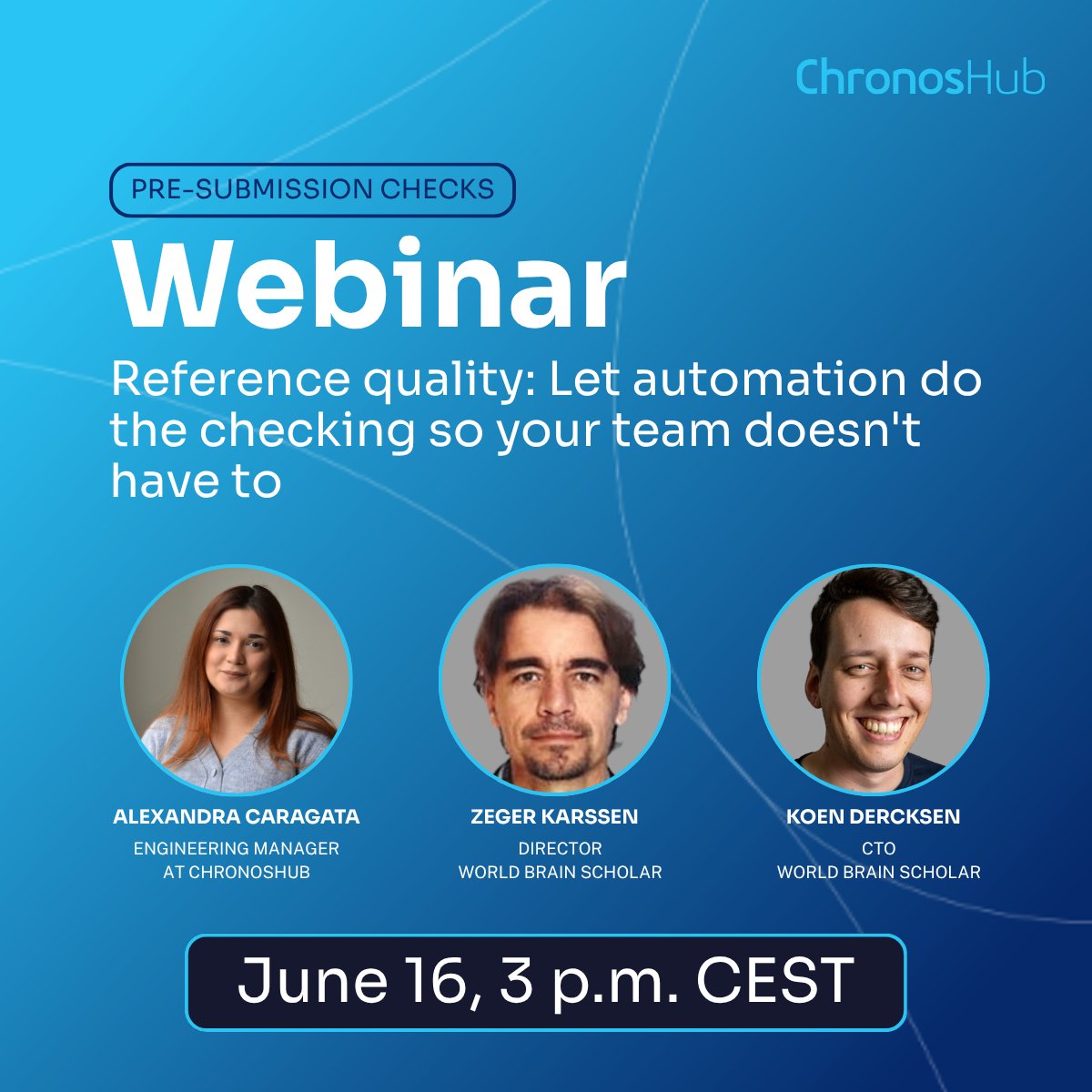 Chronoshub's tweet photo. A weak reference list is one of the most reliable signals that a manuscript isn't ready, but checking manually at scale isn't sustainable.

World Brain Scholar joins us to see how automated bibliography assessment catches these signals at submission.

Link in the comments. https://t.co/vEUnbklDkq