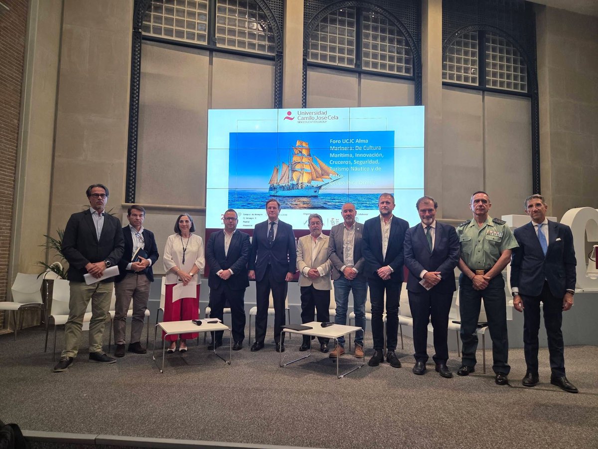 ClusterMaritimo's tweet photo. 💧 El Clúster Marítimo Español participó en el Foro Alma Marinera de la Universidad Camilo José Cela @universidadcjc , un espacio de reflexión y diálogo sobre cultura marítima, innovación, sostenibilidad y Economía Azul. https://t.co/HbwLAmnBvI